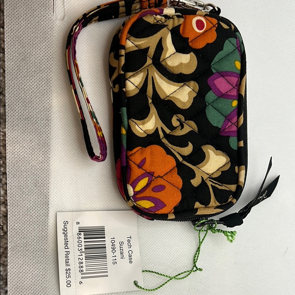 NWT Vintage Vera Bradley Floral Tech Case wallet with Wristlet